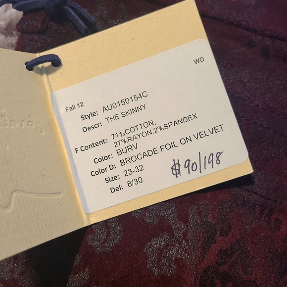 7 for all mankind Skinny Pants Size 23-32 - Picture 6 of 13